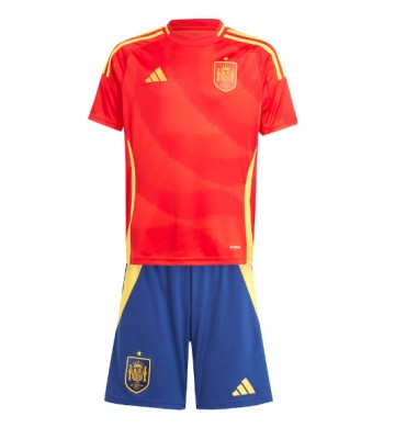 España Primera Equipación Niños Eurocopa 2024 Manga Corta (+ Pantalones cortos)